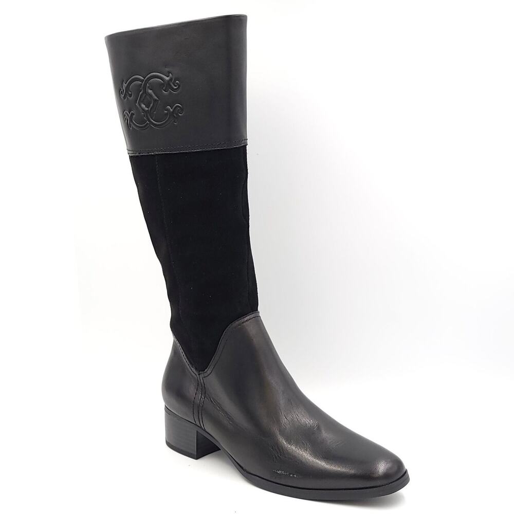 C. Wonder Women Knee High Riding Boots Mira Size US 7.5M Black Suede
